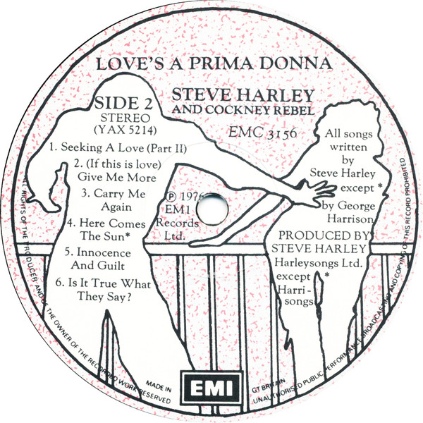 Steve Harley And Cockney Rebel* - Love's A Prima Donna (LP, Album)