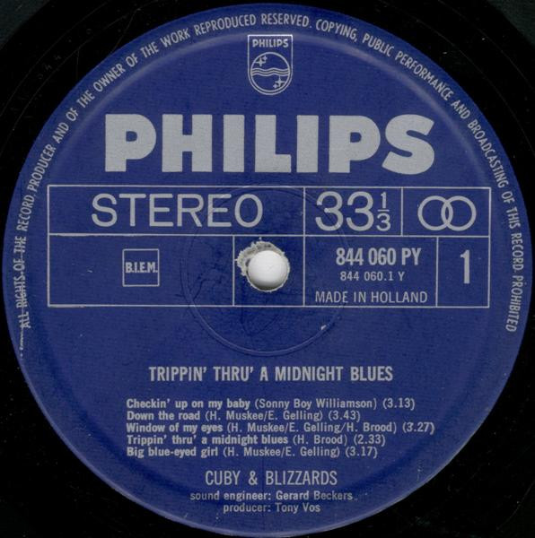 Cuby+Blizzards* - Trippin' Thru' A Midnight Blues (LP, Album, Gat)