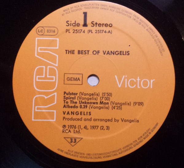 Vangelis - The Best Of Vangelis (LP, Comp)