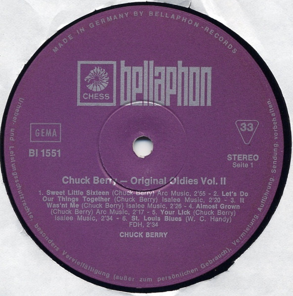 Chuck Berry - Original Oldies Vol. 2 (LP, Comp)