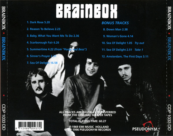 Brainbox (3) - Brainbox (CD, Album, Ltd, RE, RM)