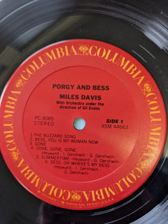 Miles Davis - Porgy And Bess (LP, Album, RE)
