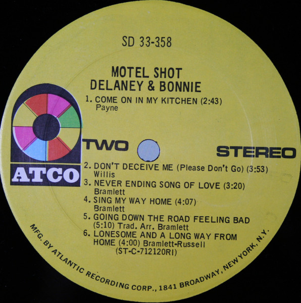 Delaney & Bonnie & Friends - Motel Shot (LP, Album, RI )