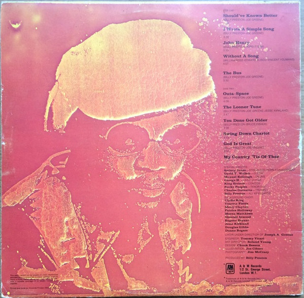 Billy Preston - I Wrote A Simple Song (LP, Album)