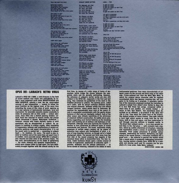 Laibach - Opus Dei (LP, Album)