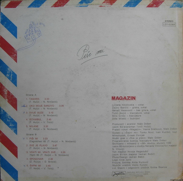 Magazin - Piši Mi (LP, Album)