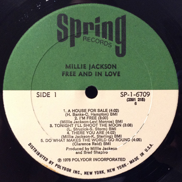 Millie Jackson - Free And In Love (LP, Album, 6 -)