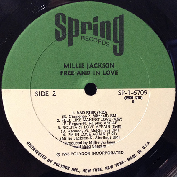 Millie Jackson - Free And In Love (LP, Album, 6 -)