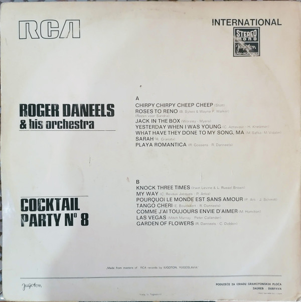 Roger Danneels And His Orchestra - Cocktail Party N° 8 (LP, Album)