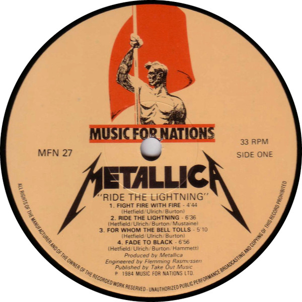 Metallica - Ride The Lightning (LP, Album)