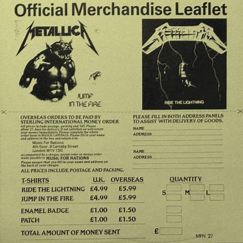 Metallica - Ride The Lightning (LP, Album)