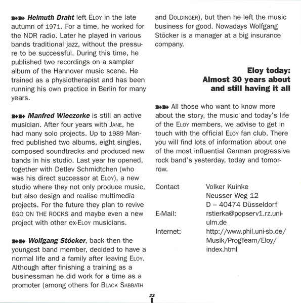 Eloy - Eloy (RE, Dig + CD, Album + CD, Single)