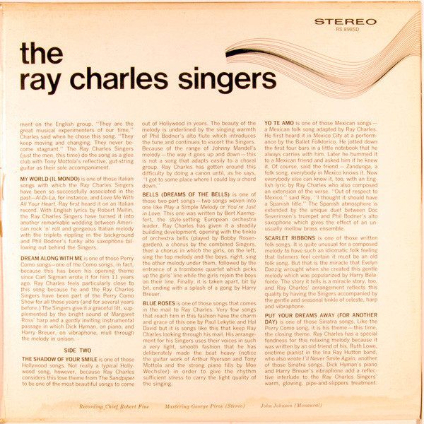 The Ray Charles Singers - One Of Those Songs (LP)