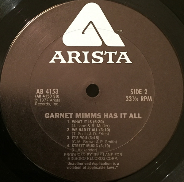 Garnet Mimms - Has It All (LP, Album)