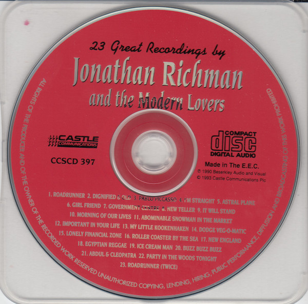 Jonathan Richman And The Modern Lovers* - 23 Great Recordings By Jonathan Richman And The Modern Lovers (CD, Comp)