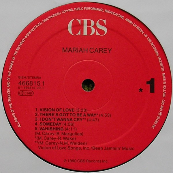 Mariah Carey - Mariah Carey (LP, Album)