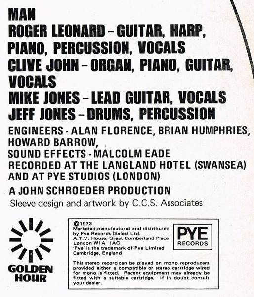 Man - Golden Hour Of Man (LP, Comp)