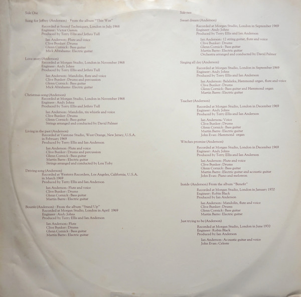 Jethro Tull - Living In The Past (2xLP, Album, Comp, Gat)