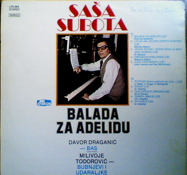 Saša Subota* - Balada Za Adelidu (LP, Album)