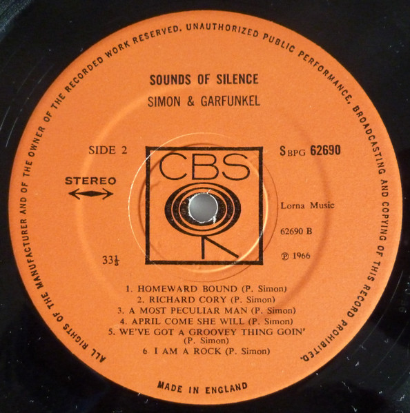 Simon & Garfunkel - Sounds Of Silence (LP, Album, Ern)