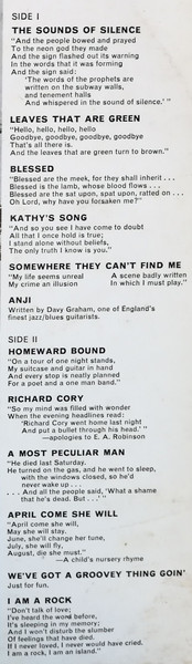 Simon & Garfunkel - Sounds Of Silence (LP, Album, Ern)