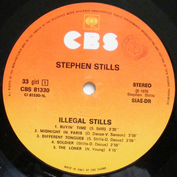 Stephen Stills - Illegal Stills (LP, Album)
