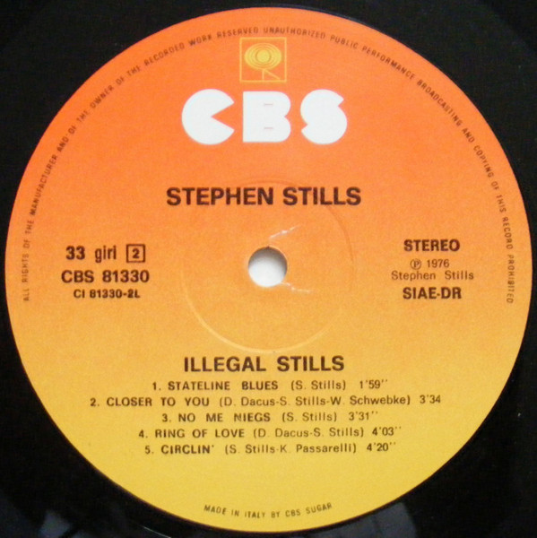 Stephen Stills - Illegal Stills (LP, Album)