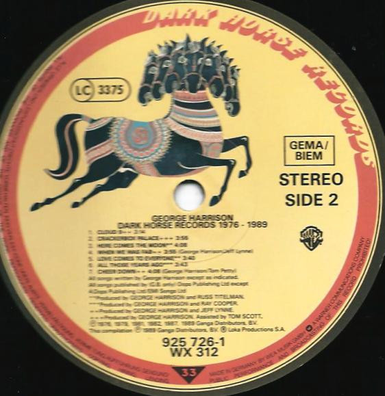 George Harrison - Best Of Dark Horse 1976-1989 (LP, Album, Comp)