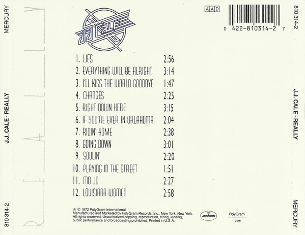 J.J. Cale - Really (CD, Album, RE)