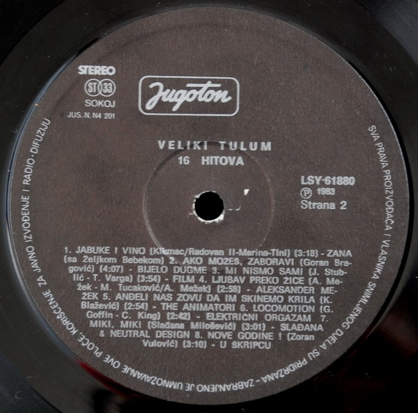 Various - Veliki Tulum - 16 Hitova (LP, Comp)
