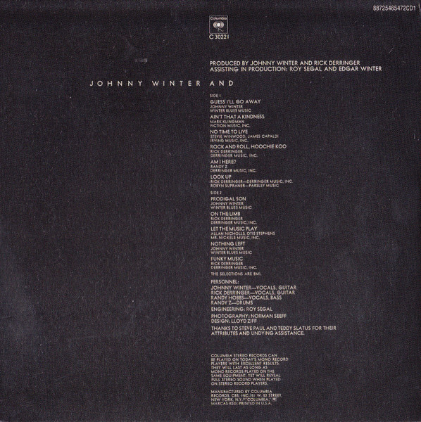 Johnny Winter And - Johnny Winter And (LP, Album)