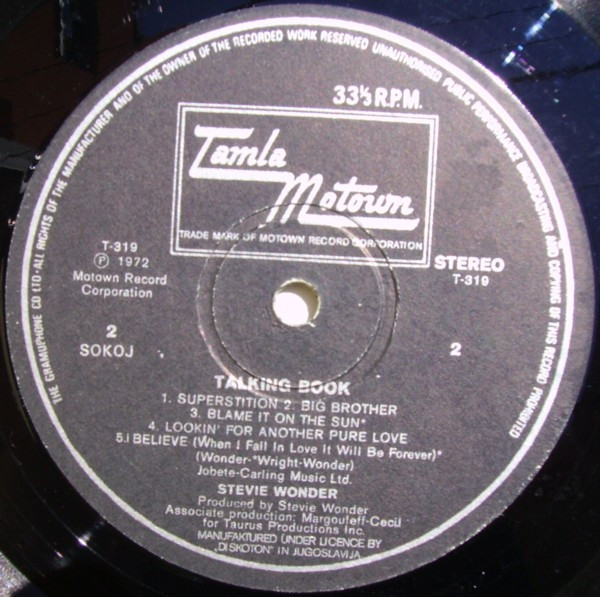 Stevie Wonder - Talking Book (LP, Album, RE, Gat)