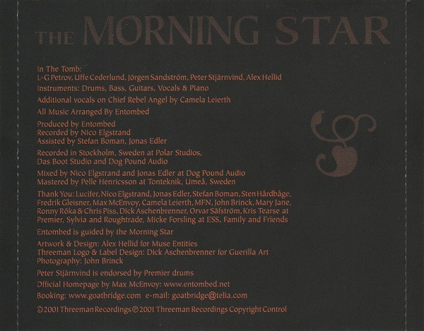 Entombed - Morning Star (CD, Album)