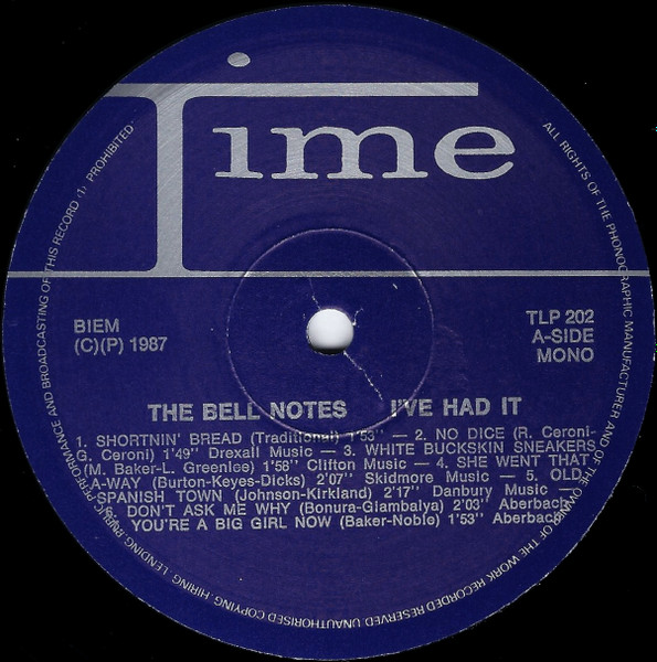 The Bell Notes - I've Had It (LP, Album, Mono)