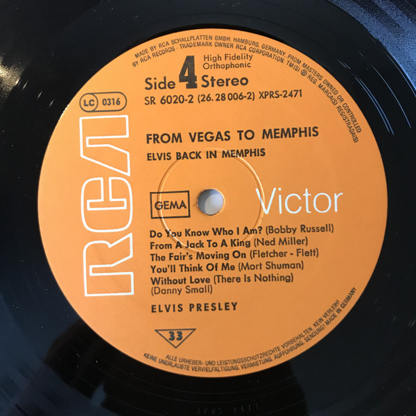 Elvis Presley - From Memphis To Vegas / From Vegas To Memphis (2xLP, Album, RE)