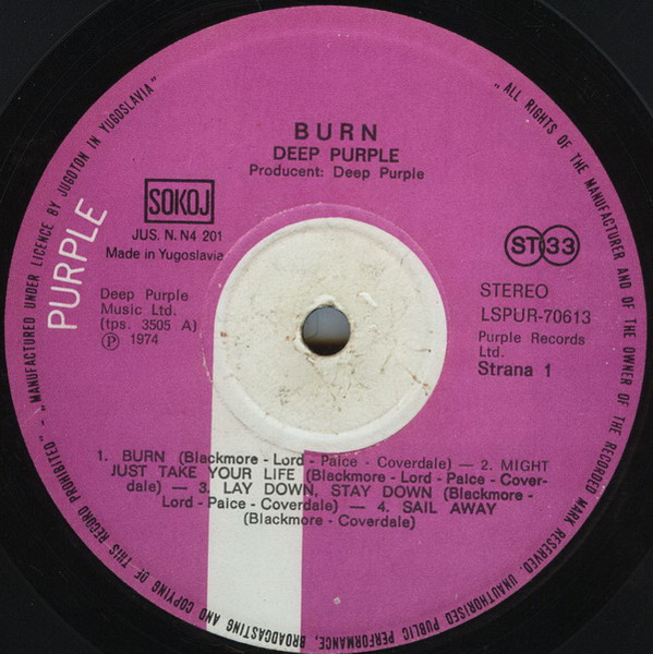 Deep Purple - Burn (LP, Album, RP)