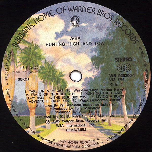 a-ha - Hunting High And Low (LP, Album)
