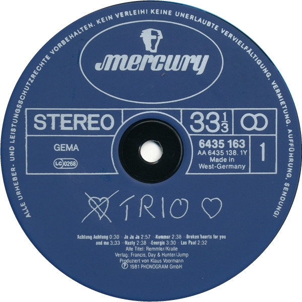 Trio - Trio (LP, Album, RE)