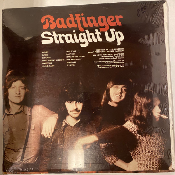 Badfinger - Straight Up (LP, Album, Los)