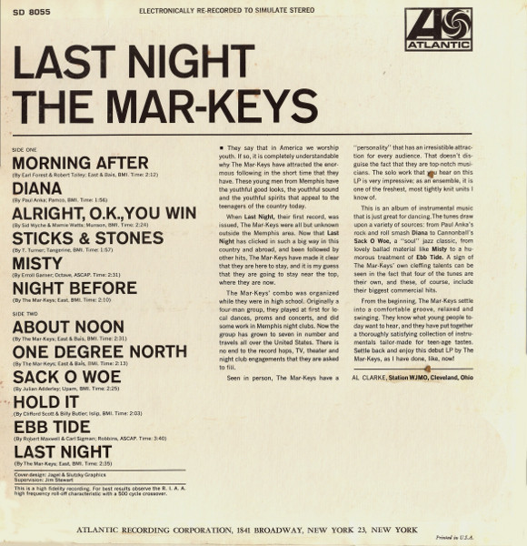 The Mar-Keys - Last Night! (LP, RE)