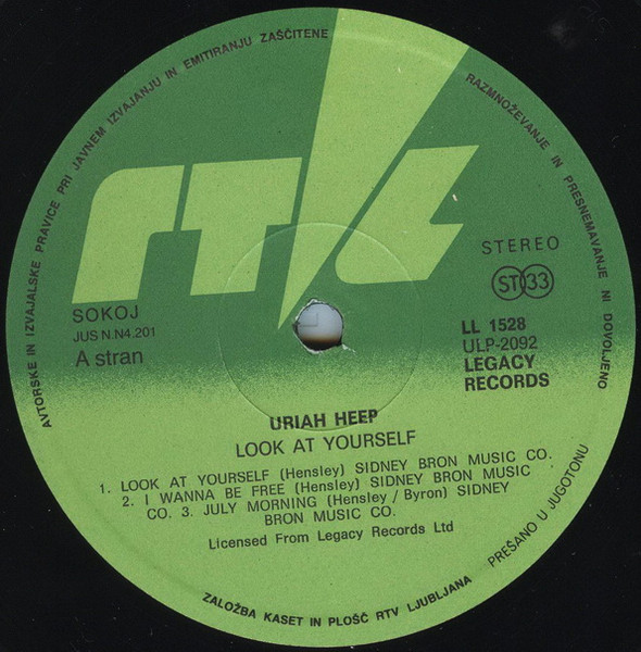 Uriah Heep - Look At Yourself (LP, Album, RE)
