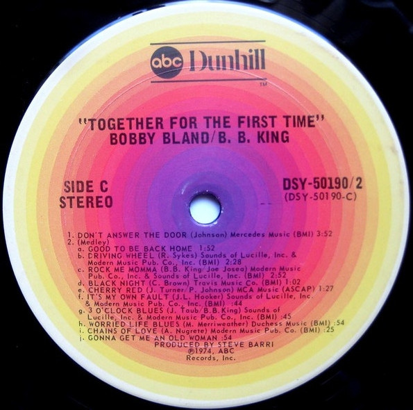 B.B. King & Bobby Bland - Together For The First Time... Live (2xLP, Album, San)