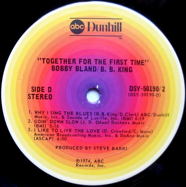 B.B. King & Bobby Bland - Together For The First Time... Live (2xLP, Album, San)