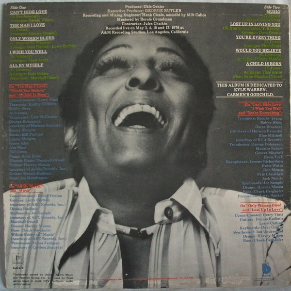 Carmen McRae - Can't Hide Love (LP, Album)