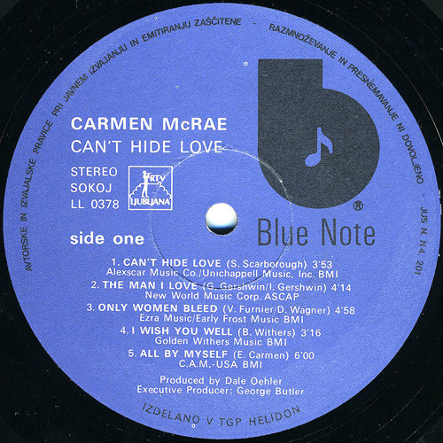 Carmen McRae - Can't Hide Love (LP, Album)