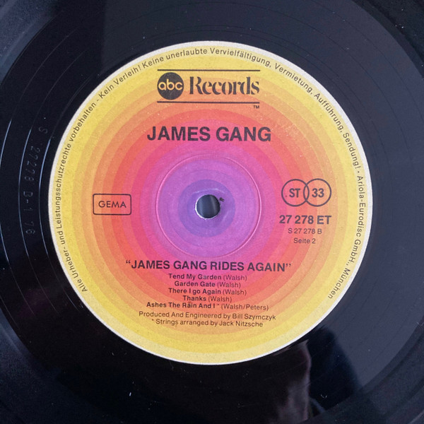 James Gang - James Gang Rides Again (LP, Album, RE)