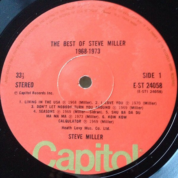 Steve Miller - The Best Of Steve Miller 1968-1973 (LP, Comp, Emb)
