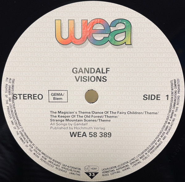 Gandalf - Visions (LP, Album)