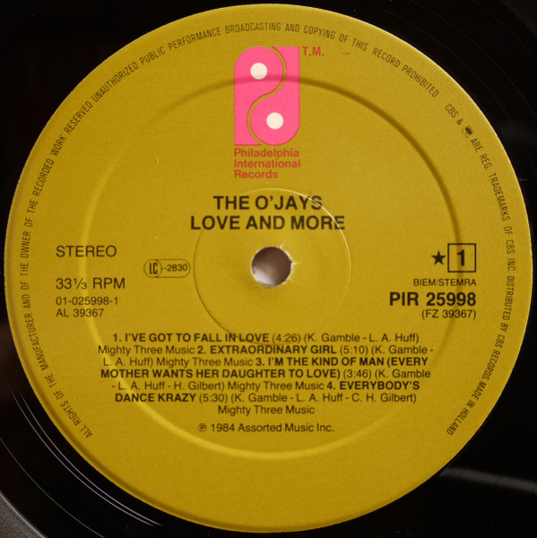The O'Jays - Love And More (LP, Album)