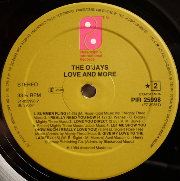 The O'Jays - Love And More (LP, Album)
